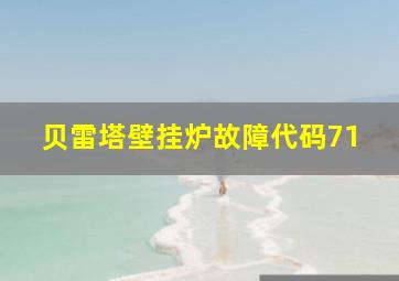 贝雷塔壁挂炉故障代码71