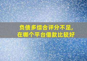 负债多综合评分不足,在哪个平台借款比较好