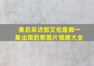 赛后采访郭艾伦是哪一集出现的呢图片视频大全