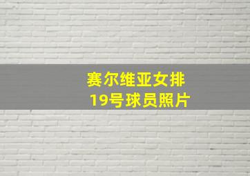 赛尔维亚女排19号球员照片