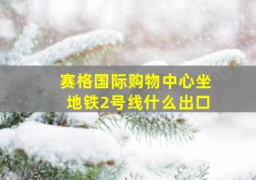 赛格国际购物中心坐地铁2号线什么出口