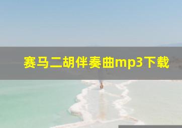 赛马二胡伴奏曲mp3下载