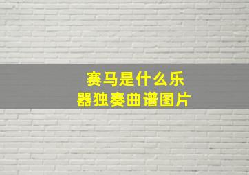 赛马是什么乐器独奏曲谱图片