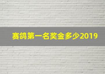 赛鸽第一名奖金多少2019