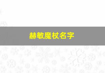 赫敏魔杖名字