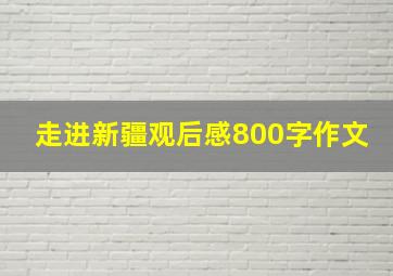 走进新疆观后感800字作文