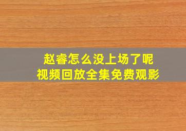 赵睿怎么没上场了呢视频回放全集免费观影