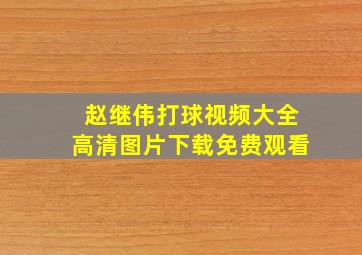 赵继伟打球视频大全高清图片下载免费观看