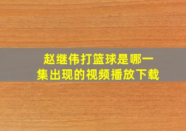 赵继伟打篮球是哪一集出现的视频播放下载