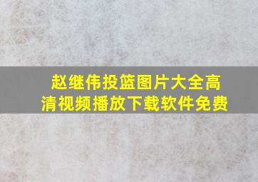 赵继伟投篮图片大全高清视频播放下载软件免费