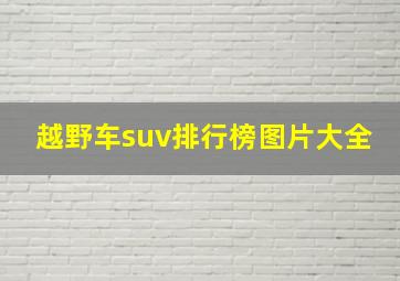 越野车suv排行榜图片大全