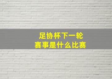 足协杯下一轮赛事是什么比赛