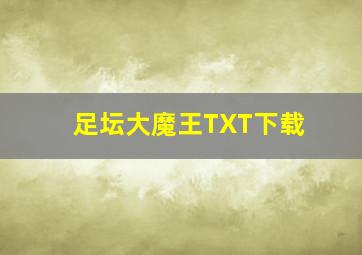 足坛大魔王TXT下载