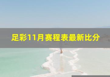 足彩11月赛程表最新比分