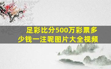 足彩比分500万彩票多少钱一注呢图片大全视频