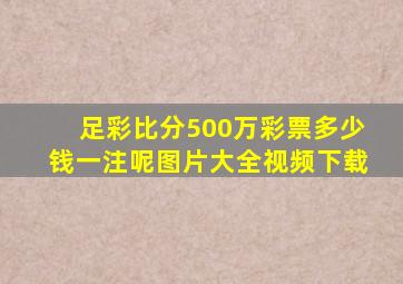 足彩比分500万彩票多少钱一注呢图片大全视频下载