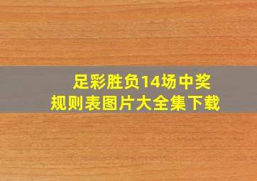 足彩胜负14场中奖规则表图片大全集下载