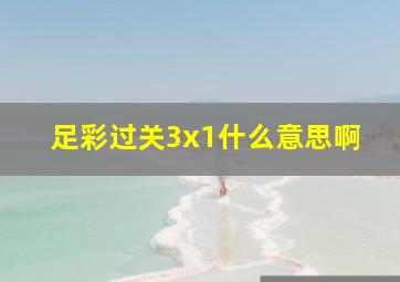 足彩过关3x1什么意思啊