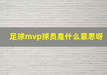 足球mvp球员是什么意思呀