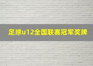 足球u12全国联赛冠军奖牌