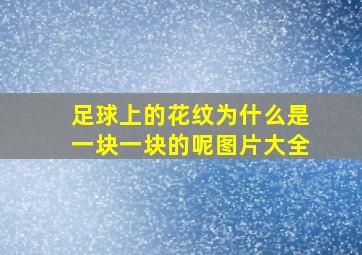 足球上的花纹为什么是一块一块的呢图片大全