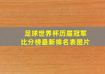 足球世界杯历届冠军比分榜最新排名表图片