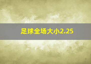 足球全场大小2.25