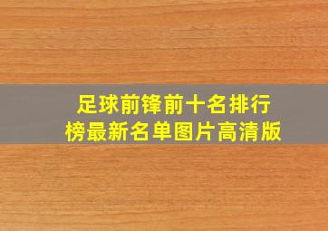 足球前锋前十名排行榜最新名单图片高清版