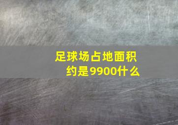 足球场占地面积约是9900什么