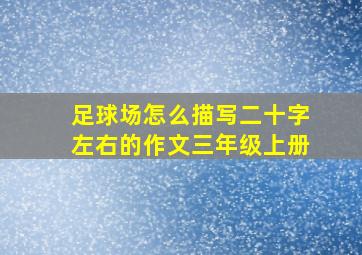 足球场怎么描写二十字左右的作文三年级上册