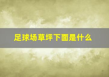 足球场草坪下面是什么