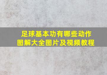 足球基本功有哪些动作图解大全图片及视频教程