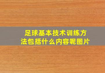 足球基本技术训练方法包括什么内容呢图片