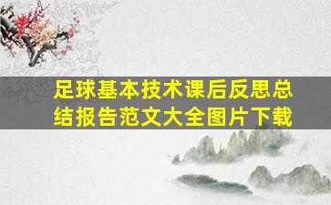 足球基本技术课后反思总结报告范文大全图片下载