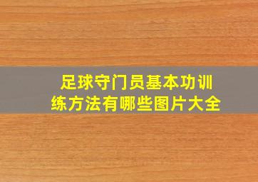 足球守门员基本功训练方法有哪些图片大全