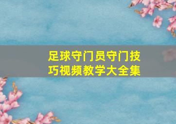 足球守门员守门技巧视频教学大全集