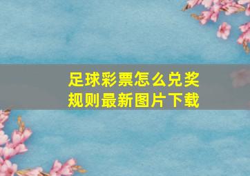 足球彩票怎么兑奖规则最新图片下载