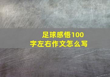 足球感悟100字左右作文怎么写