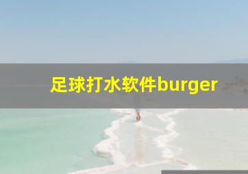 足球打水软件burger