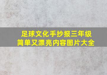 足球文化手抄报三年级简单又漂亮内容图片大全