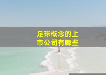 足球概念的上市公司有哪些