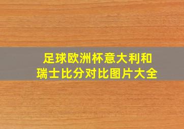 足球欧洲杯意大利和瑞士比分对比图片大全