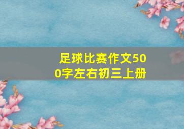 足球比赛作文500字左右初三上册