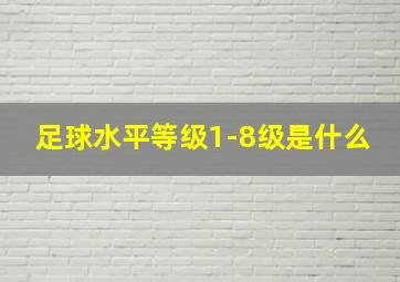 足球水平等级1-8级是什么