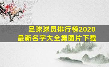 足球球员排行榜2020最新名字大全集图片下载