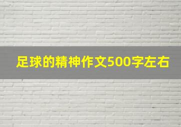 足球的精神作文500字左右