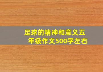 足球的精神和意义五年级作文500字左右