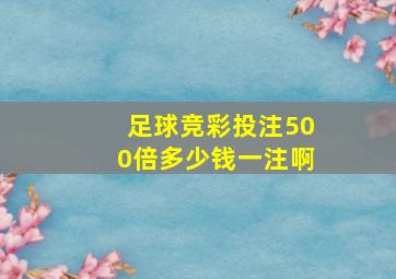 足球竞彩投注500倍多少钱一注啊