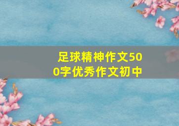 足球精神作文500字优秀作文初中