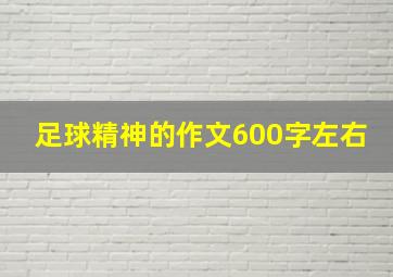 足球精神的作文600字左右